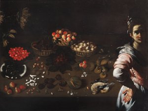 メイドのいる静物 作： Bernardo Strozzi